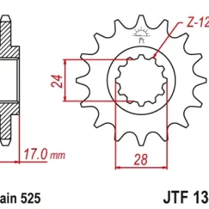 Pinion transmisie fata JT Sprockets JTF1371, 14 dinti Comandă acum